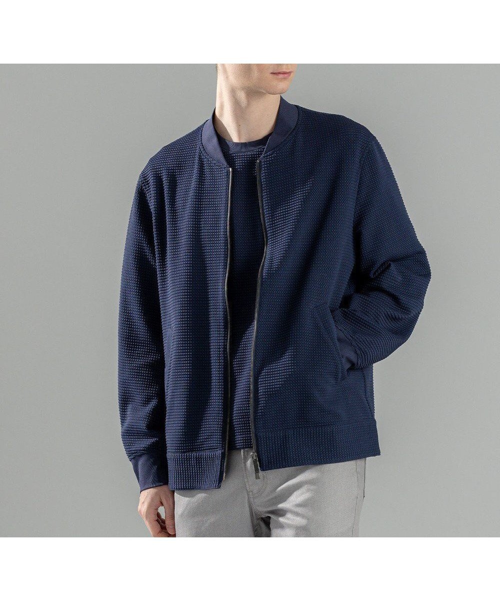 【ジョゼフ オム/JOSEPH HOMME / MEN】の新色追加【オリジナル素材/シワになりにくい】ライトタックジャージー ジップアップブルゾン インテリア・キッズ・メンズ・レディースファッション・服の通販 founy(ファニー) 　ファッション　Fashion　メンズファッション　Fashion for Men　アウター　Men's Coats Outerwear　ブルゾンジャケット / カジュアルアウター　Bomber Jackets & Blousons　春　Spring　シンプル　Simple, Minimal　ジップ　Zip, Zipper　ジャケット　Jacket, Outerwear　フロント　Front, Front Design　ブルゾン　Blouson, Bomber Jacket　S/S・春夏　SS, Spring/Summer, Warm Season　夏　Summer　ネイビー系|ID: prp329100004836453 ipo3291000000036254667