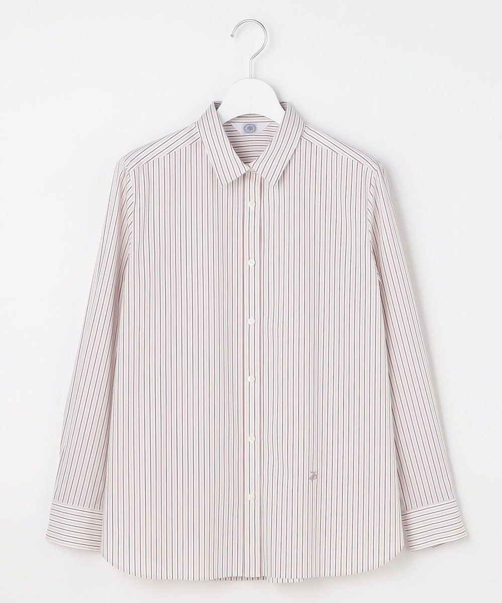 【ジェイ プレス/J.PRESS】のBEZコットンナイロン ストライプ シャツ ブラウス インテリア・キッズ・メンズ・レディースファッション・服の通販 founy(ファニー) 　ファッション　Fashion　レディースファッション　Fashion for Women　トップス・カットソー　Cut & Sew Tops　シャツ・ブラウス・オフィスカジュアル　Elegant Blouses & Button-Ups　コンパクト　Compact, Small Size　スタイリッシュ　Stylish, Fashionable　ストライプ　Stripe, Striped Pattern　トレーナー　Sweatshirt, Trainer　定番　Standard, Basic Item　バランス　Balance, Style Balance　フェミニン　Feminine, Girly　ペーパー　Paper, Kraft Paper　A/W・秋冬　Autumn/Winter　S/S・春夏　SS, Spring/Summer, Warm Season　夏　Summer　エレガント 上品　Elegant　ホワイト×グレー系|ID: prp329100004836459 ipo3291000000035229744