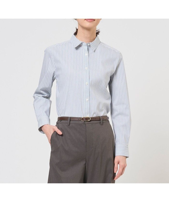 【ジェイ プレス/J.PRESS】のBEZコットンナイロン ストライプ シャツ ブラウス インテリア・キッズ・メンズ・レディースファッション・服の通販 founy(ファニー) https://founy.com/ ファッション Fashion レディースファッション Fashion for Women トップス・カットソー Cut & Sew Tops シャツ・ブラウス・オフィスカジュアル Elegant Blouses & Button-Ups コンパクト Compact, Small Size スタイリッシュ Stylish, Fashionable ストライプ Stripe, Striped Pattern トレーナー Sweatshirt, Trainer 定番 Standard, Basic Item バランス Balance, Style Balance フェミニン Feminine, Girly ペーパー Paper, Kraft Paper A/W・秋冬 Autumn/Winter S/S・春夏 SS, Spring/Summer, Warm Season 夏 Summer エレガント 上品 Elegant |ID: prp329100004836459 ipo3291000000035412004