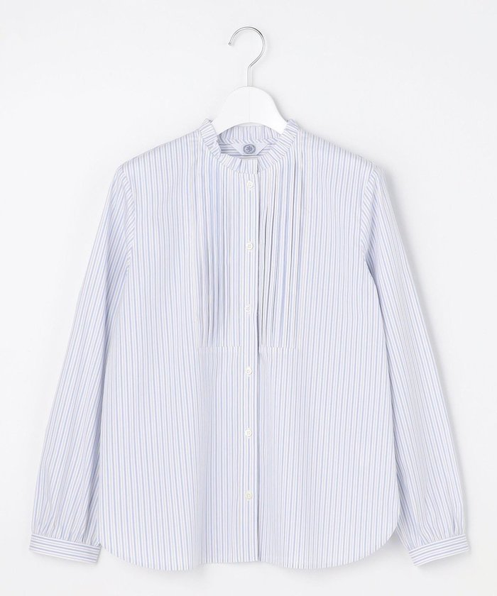 【ジェイ プレス/J.PRESS】のBEZコットンナイロン ストライプ フリル襟 ブラウス インテリア・キッズ・メンズ・レディースファッション・服の通販 founy(ファニー) https://founy.com/ ファッション Fashion レディースファッション Fashion for Women トップス・カットソー Cut & Sew Tops シャツ・ブラウス・オフィスカジュアル Elegant Blouses & Button-Ups インナー Innerwear 春 Spring コンパクト Compact, Small Size ジャケット Jacket, Outerwear ストライプ Stripe, Striped Pattern 定番 Standard, Basic Item バランス Balance, Style Balance フリル Frill, Ruffle ペーパー Paper, Kraft Paper A/W・秋冬 Autumn/Winter S/S・春夏 SS, Spring/Summer, Warm Season 夏 Summer エレガント 上品 Elegant |ID: prp329100004836460 ipo3291000000035229746