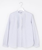 【ジェイ プレス/J.PRESS】のBEZコットンナイロン ストライプ フリル襟 ブラウス ホワイト×サックス系|ID: prp329100004836460 ipo3291000000035229747