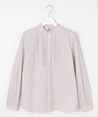 【ジェイ プレス/J.PRESS】のBEZコットンナイロン ストライプ フリル襟 ブラウス ホワイト×グレー系|ID: prp329100004836460 ipo3291000000035229748