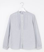 【ジェイ プレス/J.PRESS】のBEZコットンナイロン ストライプ フリル襟 ブラウス ホワイト×ネイビー系|ID: prp329100004836460 ipo3291000000035229749