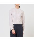 【ジェイ プレス/J.PRESS】のBEZコットンナイロン ストライプ フリル襟 ブラウス ホワイト×グレー系|ID: prp329100004836460 ipo3291000000035585816