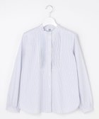 【ジェイ プレス/J.PRESS】のBEZコットンナイロン ストライプ フリル襟 ブラウス ホワイト×サックス系|ID: prp329100004836460 ipo3291000000035585819