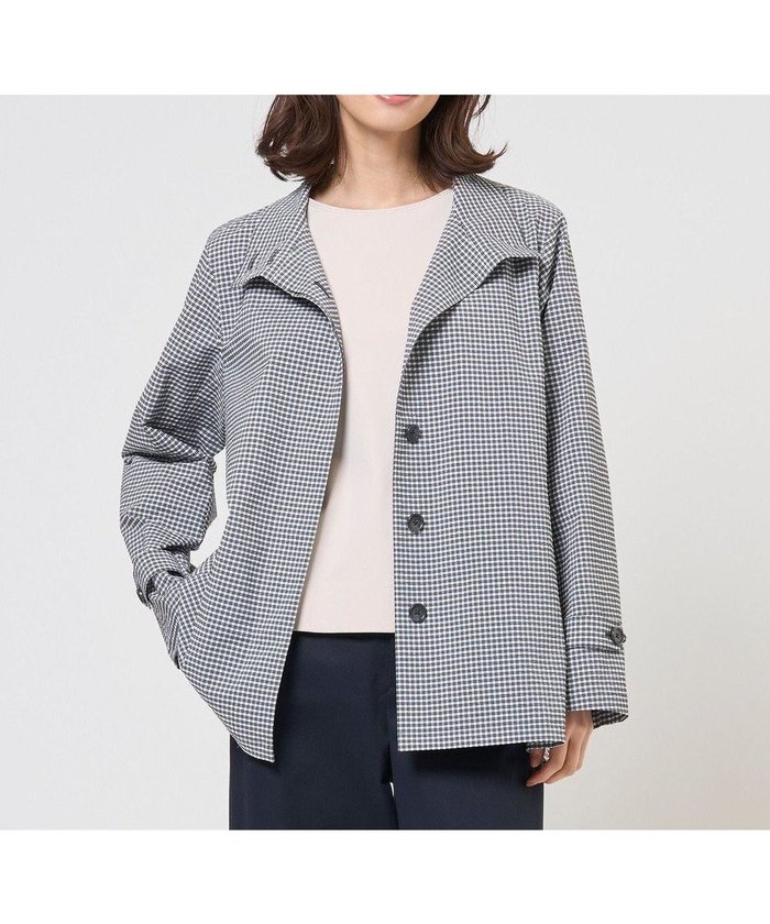 【ジェイ プレス/J.PRESS】のLightストレッチチェック スタンドカラー コート インテリア・キッズ・メンズ・レディースファッション・服の通販 founy(ファニー) https://founy.com/ ファッション Fashion レディースファッション Fashion for Women アウター Coat / Outerwear Collection コート・ロングコート・ピーコート Long Coats, Peacoats & More レディースジャケット・軽アウター Jackets ギンガム Gingham, Gingham Fabric クラシカル Classical, Vintage-Inspired シンプル Simple, Minimal ジャケット Jacket, Outerwear スタンド Stand Collar, Upright Stand ストレッチ Stretch, Stretchy Fabric チェック Check, Plaid, Tartan バランス Balance, Style Balance プリーツ Pleats, Pleated ボックス Boxy, Box Shape エレガント 上品 Elegant 夏 Summer 春 Spring S/S・春夏 SS, Spring/Summer, Warm Season |ID: prp329100004836461 ipo3291000000035703497