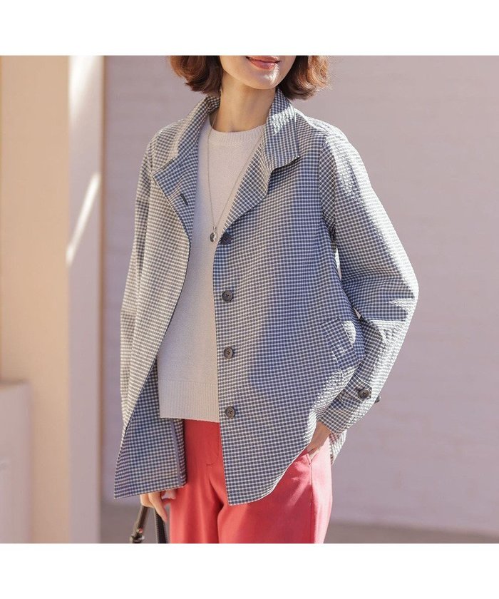 【ジェイ プレス/J.PRESS】のLightストレッチチェック スタンドカラー コート インテリア・キッズ・メンズ・レディースファッション・服の通販 founy(ファニー) https://founy.com/ ファッション Fashion レディースファッション Fashion for Women アウター Coat / Outerwear Collection コート・ロングコート・ピーコート Long Coats, Peacoats & More レディースジャケット・軽アウター Jackets ギンガム Gingham, Gingham Fabric クラシカル Classical, Vintage-Inspired シンプル Simple, Minimal ジャケット Jacket, Outerwear スタンド Stand Collar, Upright Stand ストレッチ Stretch, Stretchy Fabric チェック Check, Plaid, Tartan バランス Balance, Style Balance プリーツ Pleats, Pleated ボックス Boxy, Box Shape エレガント 上品 Elegant 夏 Summer 春 Spring S/S・春夏 SS, Spring/Summer, Warm Season |ID: prp329100004836461 ipo3291000000036179864