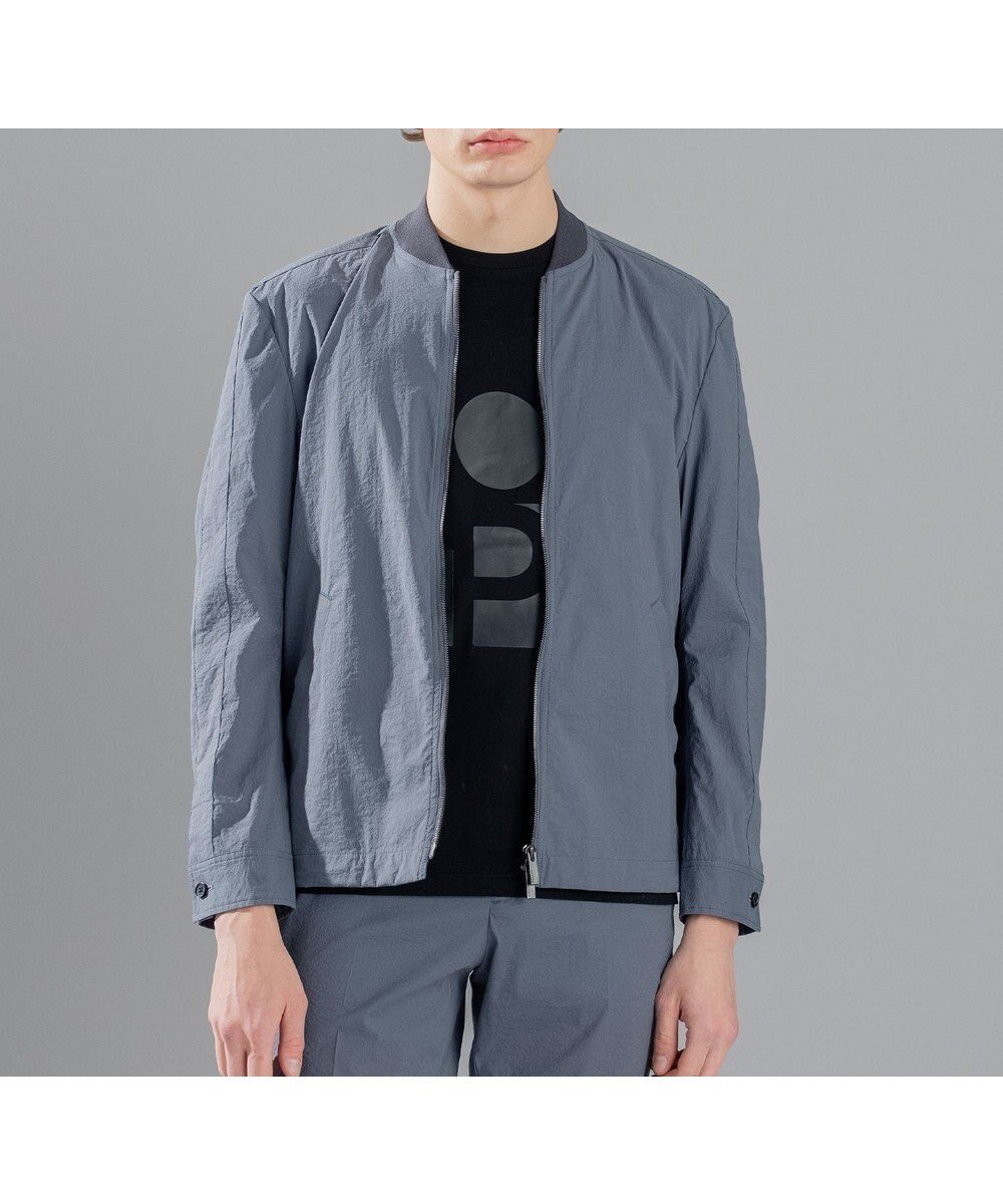【ジョゼフ オム/JOSEPH HOMME / MEN】のスーパーストレッチウェザー ジップアップブルゾン インテリア・キッズ・メンズ・レディースファッション・服の通販 founy(ファニー) 　ファッション　Fashion　メンズファッション　Fashion for Men　アウター　Men's Coats Outerwear　ブルゾンジャケット / カジュアルアウター　Bomber Jackets & Blousons　カフス　Cuff Design　ジップ　Zip, Zipper　ジャケット　Jacket, Outerwear　ストレッチ　Stretch, Stretchy Fabric　ドローコード　Drawcord, Drawstring Cord　フロント　Front, Front Design　ブルゾン　Blouson, Bomber Jacket　ポケット　Pocket, Pocket Detail　ワッシャー　Washer, Crinkled Finish　夏　Summer　定番　Standard, Basic Item　春　Spring　S/S・春夏　SS, Spring/Summer, Warm Season　軽量　Lightweight, Ultra Light　ライトグレー系|ID: prp329100004837024 ipo3291000000035766195