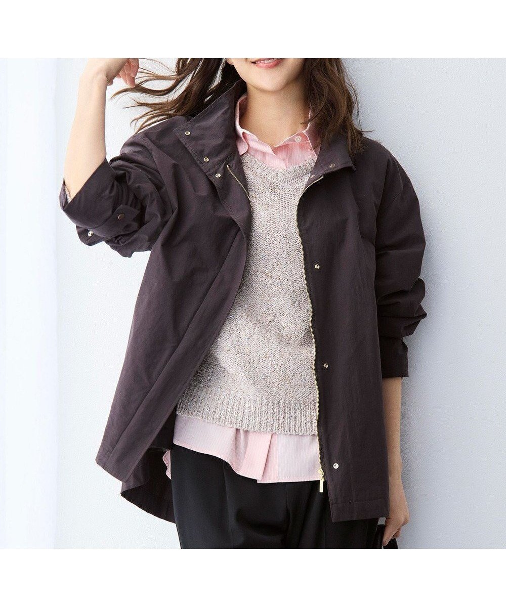 【自由区/JIYU-KU】の【カタログ掲載・春の必需品・オンオフ使える】コットンリネンウェザーライト コート インテリア・キッズ・メンズ・レディースファッション・服の通販 founy(ファニー) 　ファッション　Fashion　レディースファッション　Fashion for Women　アウター　Coat / Outerwear Collection　コート・ロングコート・ピーコート　Long Coats, Peacoats & More　レディースジャケット・軽アウター　Jackets　ジャケット　Jacket, Outerwear　スタンド　Stand Collar, Upright Stand　フォルム　Silhouette, Form　ミドル　Middle Length, Mid Height　夏　Summer　春　Spring　S/S・春夏　SS, Spring/Summer, Warm Season　ブラウン|ID: prp329100004837832 ipo3291000000035941020