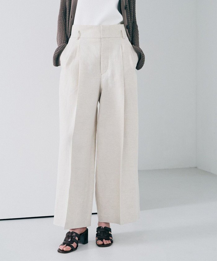 【アンクレイヴ/uncrave】のリヨセルライトリネン ワイドトラウザー インテリア・キッズ・メンズ・レディースファッション・服の通販 founy(ファニー) https://founy.com/ ファッション Fashion レディースファッション Fashion for Women パンツ Pants & Trousers 春 Spring フロント Front, Front Design ベーシック Basic, Essential リネン Linen, Linen Fabric ワイド Wide, Wide Fit S/S・春夏 SS, Spring/Summer, Warm Season 夏 Summer |ID: prp329100004837845 ipo3291000000035775438