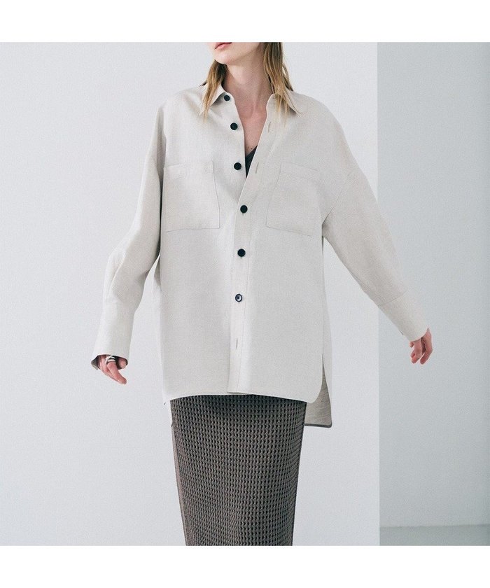【アンクレイヴ/uncrave】のリヨセルライトリネン BIGシャツ インテリア・キッズ・メンズ・レディースファッション・服の通販 founy(ファニー) https://founy.com/ ファッション Fashion レディースファッション Fashion for Women トップス・カットソー Cut & Sew Tops シャツ・ブラウス・オフィスカジュアル Elegant Blouses & Button-Ups 春 Spring ユニセックス Unisex, Genderless リネン Linen, Linen Fabric S/S・春夏 SS, Spring/Summer, Warm Season 夏 Summer |ID: prp329100004837846 ipo3291000000035249105