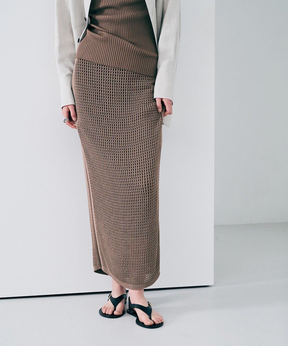 【アンクレイヴ/uncrave】のメッシュニット タイトスカート インテリア・キッズ・メンズ・レディースファッション・服の通販 founy(ファニー) 　ファッション　Fashion　レディースファッション　Fashion for Women　スカート　Skirts　春　Spring　カーディガン　Cardigan, Knitwear　シンプル　Simple, Minimal　タイトスカート　Pencil Skirt, Tight Skirt　フィット　Fit, Slim Fit　ペチコート　Petticoat, Underskirt　メッシュ　Mesh, Net Fabric　S/S・春夏　SS, Spring/Summer, Warm Season　夏　Summer　トープ|ID: prp329100004837848 ipo3291000000035775480