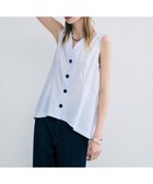 【アンクレイヴ/uncrave】のコットンクロスストライプ ペプラムジレブラウス サックスストライプ|ID: prp329100004837854 ipo3291000000035775550