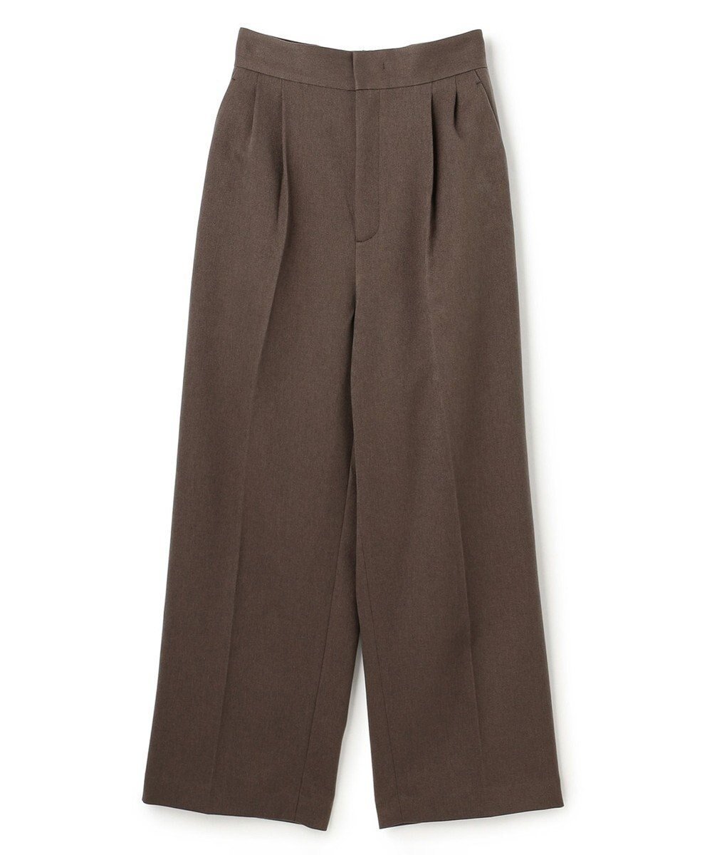 【アンクレイヴ/uncrave】のプルーフウールライクツイル ワイドパンツ インテリア・キッズ・メンズ・レディースファッション・服の通販 founy(ファニー) 　ファッション　Fashion　レディースファッション　Fashion for Women　パンツ　Pants & Trousers　春　Spring　吸水　Absorbent, Quick-Dry　シャンブレー　Chambray, Denim-Like Fabric　ジャケット　Jacket, Outerwear　ストレート　Straight, Straight Cut　セットアップ　Set-Up, Coordinated Outfit　センター　Center, Center Line　ツイル　Twist, Twisted Detail　ループ　Loop, Loop Knit　ワイド　Wide, Wide Fit　S/S・春夏　SS, Spring/Summer, Warm Season　おすすめ　Recommended / Our Picks　夏　Summer　ブラウン|ID: prp329100004837856 ipo3291000000035249140