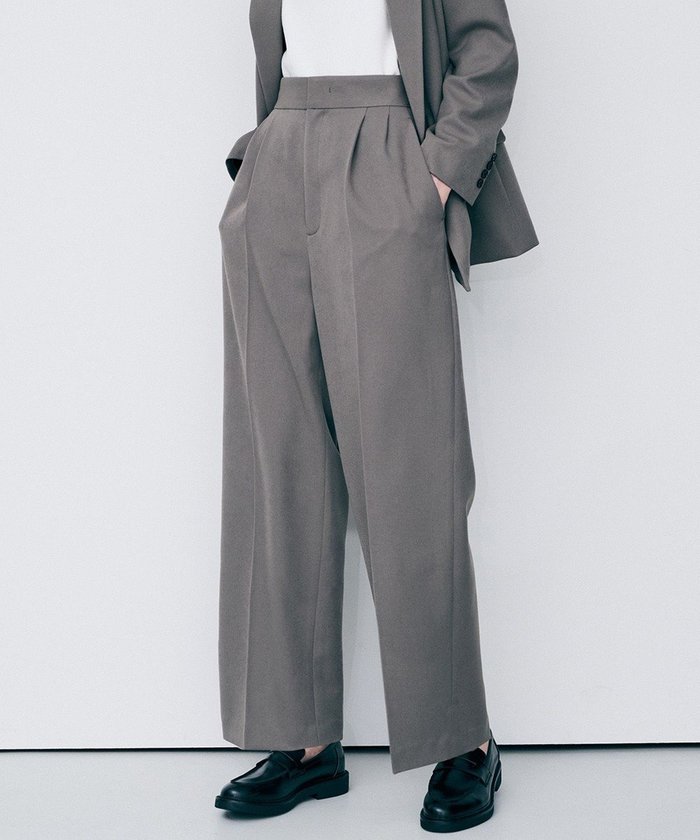 【アンクレイヴ/uncrave】のプルーフウールライクツイル ワイドパンツ インテリア・キッズ・メンズ・レディースファッション・服の通販 founy(ファニー) https://founy.com/ ファッション Fashion レディースファッション Fashion for Women パンツ Pants & Trousers 春 Spring 吸水 Absorbent, Quick-Dry シャンブレー Chambray, Denim-Like Fabric ジャケット Jacket, Outerwear ストレート Straight, Straight Cut セットアップ Set-Up, Coordinated Outfit センター Center, Center Line ツイル Twist, Twisted Detail ループ Loop, Loop Knit ワイド Wide, Wide Fit S/S・春夏 SS, Spring/Summer, Warm Season おすすめ Recommended / Our Picks 夏 Summer |ID: prp329100004837856 ipo3291000000035625845