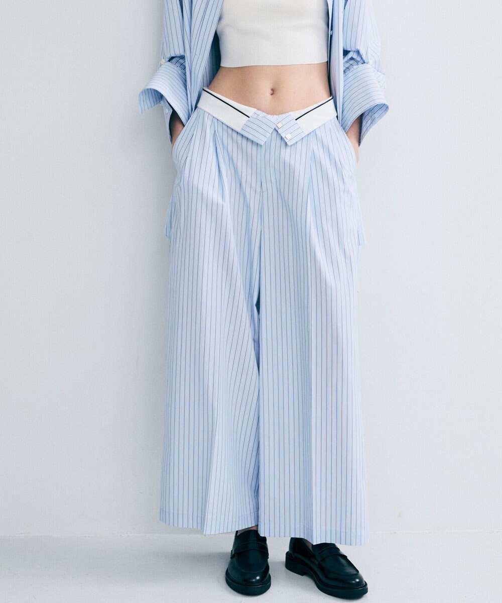 【アンクレイヴ/uncrave】のTHOMAS MASON ワイドトラウザー 人気、トレンドファッション・服の通販 founy(ファニー) ファッション Fashion レディースファッション Fashion for Women パンツ Pants & Trousers 春 Spring ストライプ Stripe, Striped Pattern ドレス Dress, One-Piece フロント Front, Front Design ベーシック Basic, Essential ワイド Wide, Wide Fit S/S・春夏 SS, Spring/Summer, Warm Season 夏 Summer other-1|ID: prp329100004837861 ipo3291000000035996678