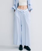 【アンクレイヴ/uncrave】のTHOMAS MASON ワイドトラウザー ブルーストライプ|ID: prp329100004837861 ipo3291000000035996680