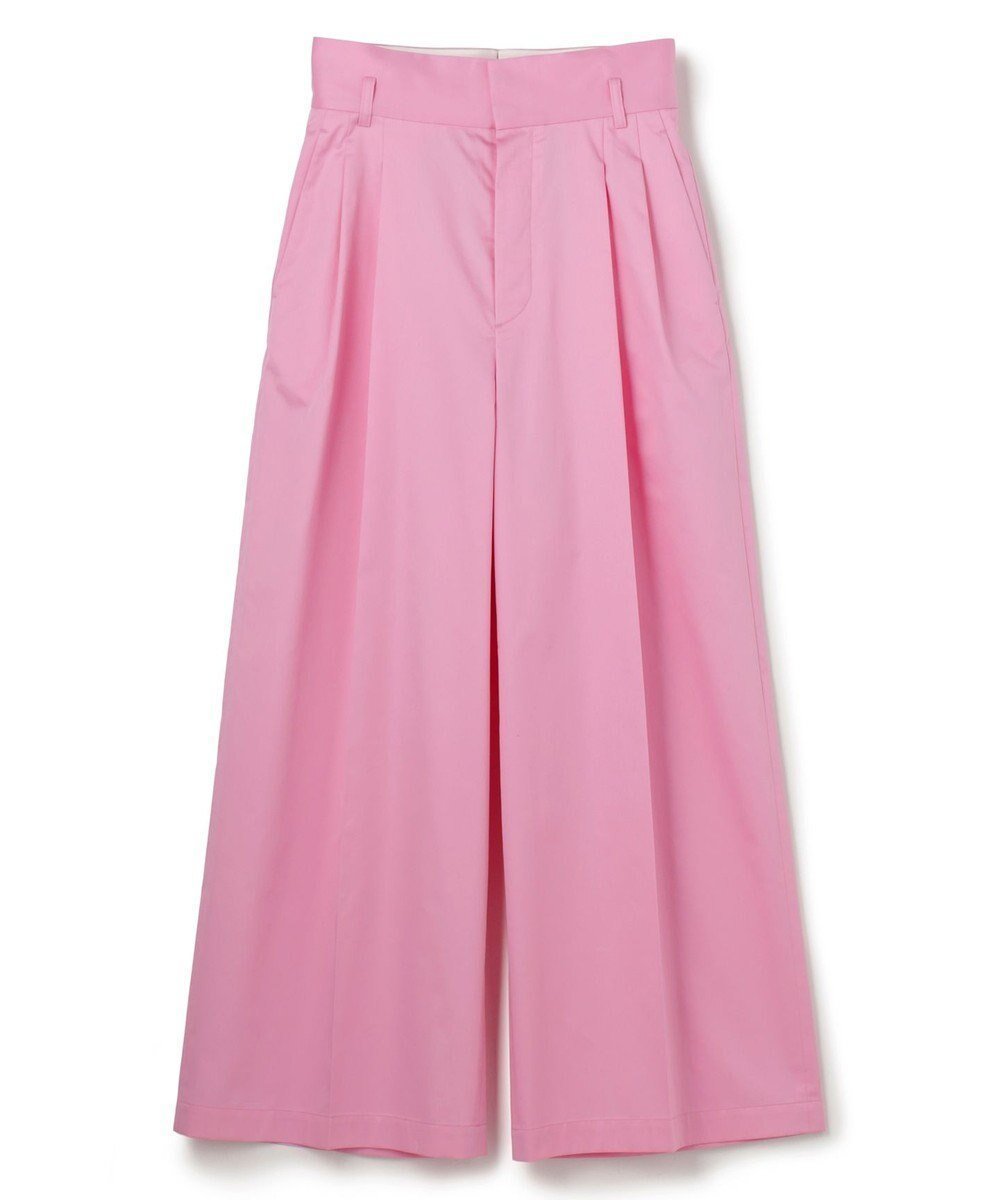 【アンクレイヴ/uncrave】のコットンクロスプレーン ワイドトラウザー インテリア・キッズ・メンズ・レディースファッション・服の通販 founy(ファニー) 　ファッション　Fashion　レディースファッション　Fashion for Women　パンツ　Pants & Trousers　春　Spring　サテン　Satin, Glossy Fabric　フロント　Front, Front Design　ブロード　Broadcloth, Fine Cotton　ベーシック　Basic, Essential　ワイド　Wide, Wide Fit　S/S・春夏　SS, Spring/Summer, Warm Season　夏　Summer　ピンク|ID: prp329100004837864 ipo3291000000035249164