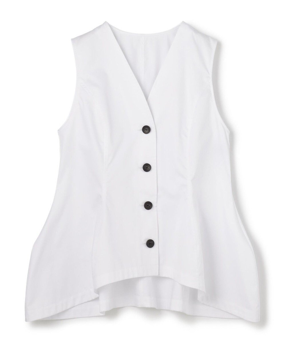 【アンクレイヴ/uncrave】のコットンクロスプレーン ペプラムジレブラウス 人気、トレンドファッション・服の通販 founy(ファニー) 　ファッション　Fashion　レディースファッション　Fashion for Women　アウター　Coat / Outerwear Collection　トップス・カットソー　Cut & Sew Tops　シャツ・ブラウス・オフィスカジュアル　Elegant Blouses & Button-Ups　ベスト&ジレ / 重ね着スタイル　Vests & Gilets　春　Spring　コルセット　Corset, Bustier　サテン　Satin, Glossy Fabric　シェイプ　Shape, Slim Fit　セットアップ　Set-Up, Coordinated Outfit　ブロード　Broadcloth, Fine Cotton　ベスト　Vest, Waistcoat　ペプラム　Peplum, Flared Hem　S/S・春夏　SS, Spring/Summer, Warm Season　夏　Summer　 other-1|ID: prp329100004837865 ipo3291000000035249166