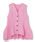 【アンクレイヴ/uncrave】のコットンクロスプレーン ペプラムジレブラウス 人気、トレンドファッション・服の通販 founy(ファニー) ファッション Fashion レディースファッション Fashion for Women アウター Coat / Outerwear Collection トップス・カットソー Cut & Sew Tops シャツ・ブラウス・オフィスカジュアル Elegant Blouses & Button-Ups ベスト&ジレ / 重ね着スタイル Vests & Gilets 春 Spring コルセット Corset, Bustier サテン Satin, Glossy Fabric シェイプ Shape, Slim Fit セットアップ Set-Up, Coordinated Outfit ブロード Broadcloth, Fine Cotton ベスト Vest, Waistcoat ペプラム Peplum, Flared Hem S/S・春夏 SS, Spring/Summer, Warm Season 夏 Summer thumbnail ピンク|ID: prp329100004837865 ipo3291000000035249168