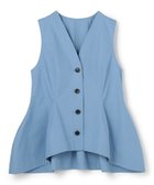 【アンクレイヴ/uncrave】のコットンクロスプレーン ペプラムジレブラウス 人気、トレンドファッション・服の通販 founy(ファニー) ファッション Fashion レディースファッション Fashion for Women アウター Coat / Outerwear Collection トップス・カットソー Cut & Sew Tops シャツ・ブラウス・オフィスカジュアル Elegant Blouses & Button-Ups ベスト&ジレ / 重ね着スタイル Vests & Gilets 春 Spring コルセット Corset, Bustier サテン Satin, Glossy Fabric シェイプ Shape, Slim Fit セットアップ Set-Up, Coordinated Outfit ブロード Broadcloth, Fine Cotton ベスト Vest, Waistcoat ペプラム Peplum, Flared Hem S/S・春夏 SS, Spring/Summer, Warm Season 夏 Summer thumbnail サックス|ID: prp329100004837865 ipo3291000000035249169