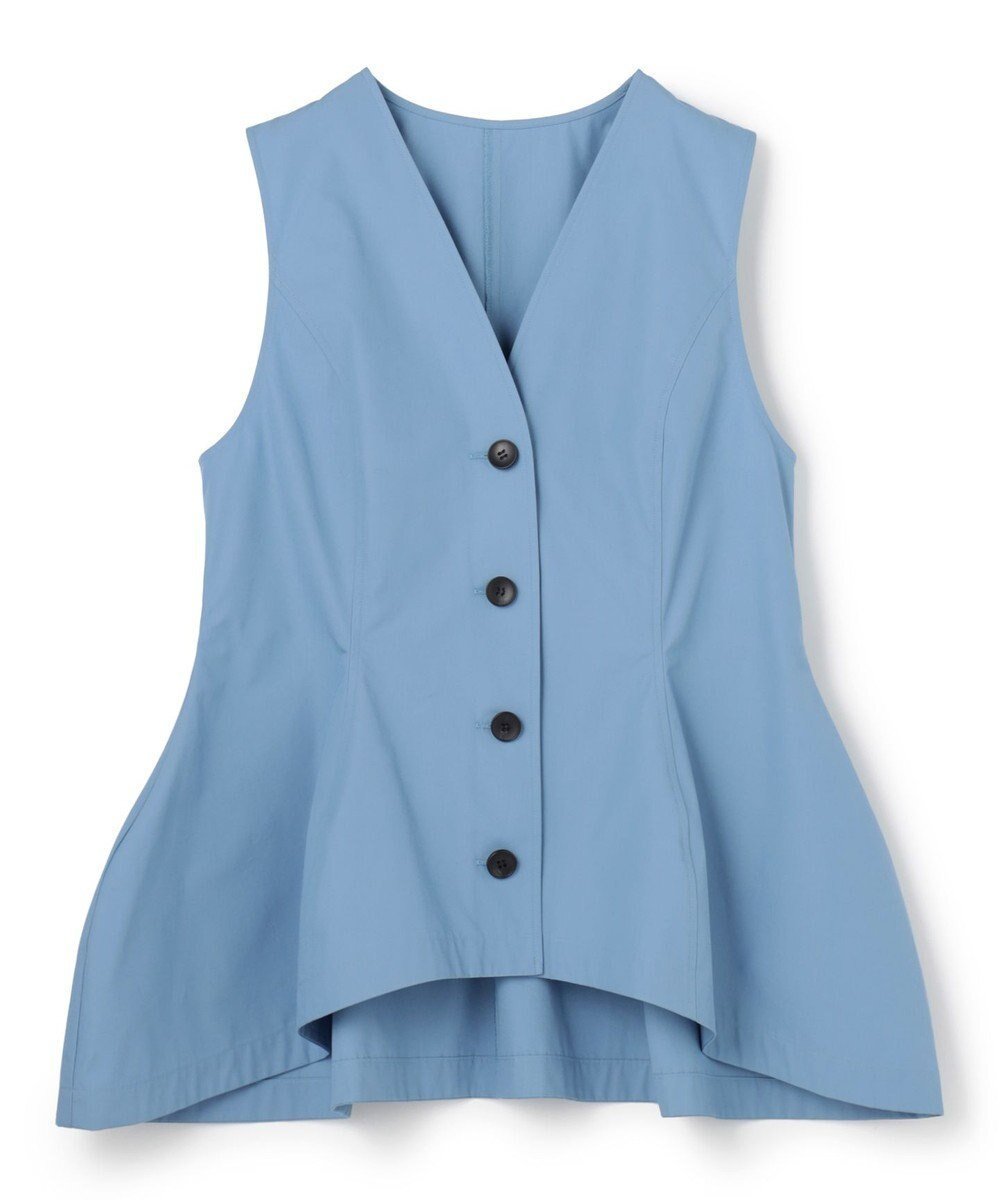 【アンクレイヴ/uncrave】のコットンクロスプレーン ペプラムジレブラウス インテリア・キッズ・メンズ・レディースファッション・服の通販 founy(ファニー) 　ファッション　Fashion　レディースファッション　Fashion for Women　アウター　Coat / Outerwear Collection　トップス・カットソー　Cut & Sew Tops　シャツ・ブラウス・オフィスカジュアル　Elegant Blouses & Button-Ups　ベスト&ジレ / 重ね着スタイル　Vests & Gilets　春　Spring　コルセット　Corset, Bustier　サテン　Satin, Glossy Fabric　シェイプ　Shape, Slim Fit　セットアップ　Set-Up, Coordinated Outfit　ブロード　Broadcloth, Fine Cotton　ベスト　Vest, Waistcoat　ペプラム　Peplum, Flared Hem　S/S・春夏　SS, Spring/Summer, Warm Season　夏　Summer　サックス|ID: prp329100004837865 ipo3291000000035249169