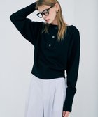 【アンクレイヴ/uncrave】のスウェットライクニット ヘンリーネックトップス ブラック|ID: prp329100004837870 ipo3291000000035607266