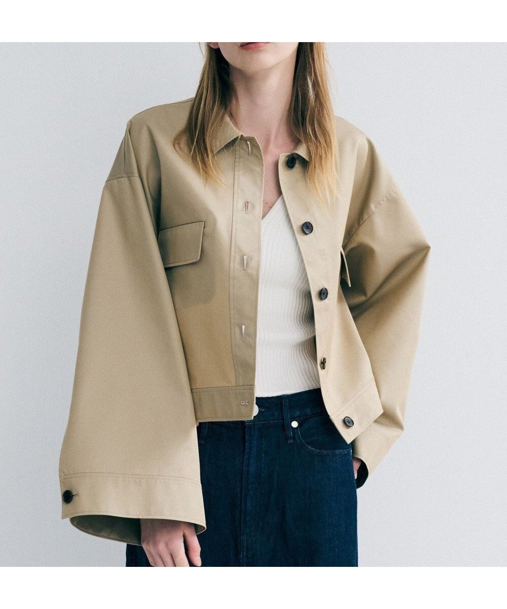 【アンクレイヴ/uncrave】のチノギャバジン ブルゾン インテリア・キッズ・メンズ・レディースファッション・服の通販 founy(ファニー) 　ファッション　Fashion　レディースファッション　Fashion for Women　アウター　Coat / Outerwear Collection　コート・ロングコート・ピーコート　Long Coats, Peacoats & More　レディースジャケット・軽アウター　Jackets　ブルゾンジャケット・スポーティアウター　Blouson Jackets　春　Spring　ショート　Short, Short Length　ジャケット　Jacket, Outerwear　バランス　Balance, Style Balance　ブルゾン　Blouson, Bomber Jacket　S/S・春夏　SS, Spring/Summer, Warm Season　夏　Summer　ベージュ|ID: prp329100004837876 ipo3291000000035629707