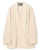 【アンクレイヴ/uncrave】のバックサテンジョーゼット ノーカラージャケット ライトベージュ|ID: prp329100004837882 ipo3291000000035704231
