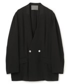 【アンクレイヴ/uncrave】のバックサテンジョーゼット ノーカラージャケット ブラック|ID: prp329100004837882 ipo3291000000035704235