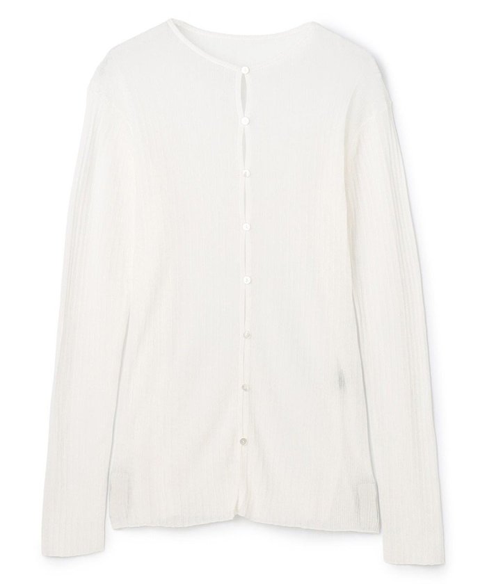 【アンクレイヴ/uncrave】のランダムリブシアーニット カーディガン インテリア・キッズ・メンズ・レディースファッション・服の通販 founy(ファニー) https://founy.com/ ファッション Fashion レディースファッション Fashion for Women トップス・カットソー Cut & Sew Tops ニット Knit Tops & Sweaters カーディガン・羽織り Layered Style Cardigans 春 Spring カーディガン Cardigan, Knitwear コーティング Coating, Coated Finish シンプル Simple, Minimal タンク Tank Top, Sleeveless Top フィット Fit, Slim Fit S/S・春夏 SS, Spring/Summer, Warm Season 夏 Summer |ID: prp329100004837903 ipo3291000000036273192