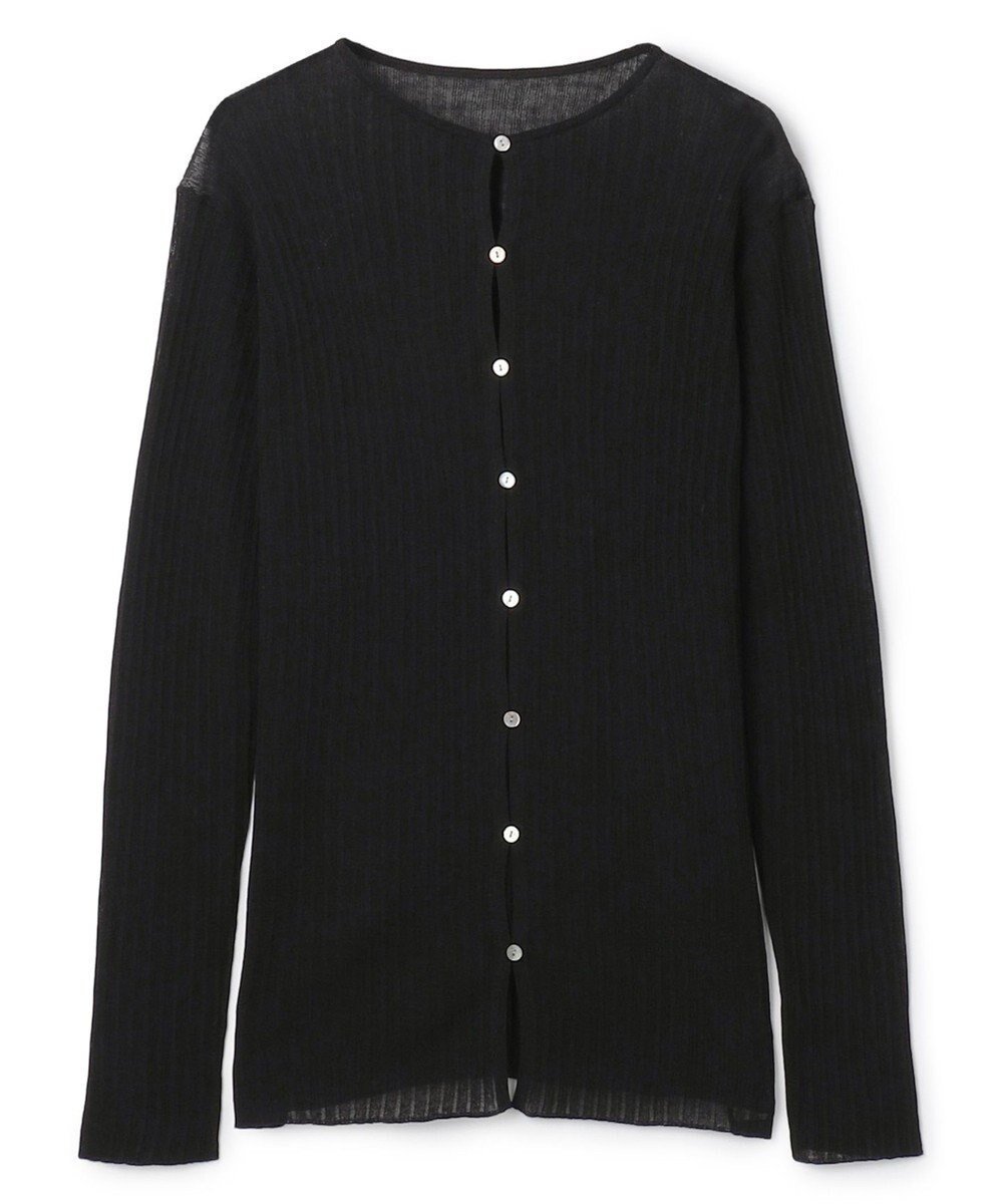 【アンクレイヴ/uncrave】のランダムリブシアーニット カーディガン インテリア・キッズ・メンズ・レディースファッション・服の通販 founy(ファニー) 　ファッション　Fashion　レディースファッション　Fashion for Women　トップス・カットソー　Cut & Sew Tops　ニット　Knit Tops & Sweaters　カーディガン・羽織り　Layered Style Cardigans　春　Spring　カーディガン　Cardigan, Knitwear　コーティング　Coating, Coated Finish　シンプル　Simple, Minimal　タンク　Tank Top, Sleeveless Top　フィット　Fit, Slim Fit　S/S・春夏　SS, Spring/Summer, Warm Season　夏　Summer　ブラック|ID: prp329100004837903 ipo3291000000036273196