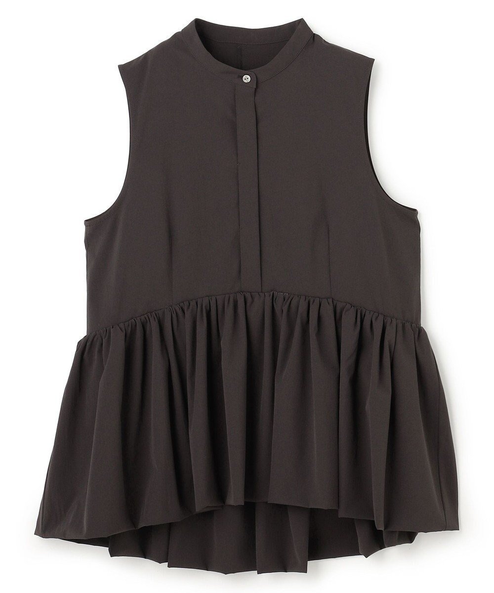 【アンクレイヴ/uncrave】のクールタッチカラータイプライター ペプラムブラウス インテリア・キッズ・メンズ・レディースファッション・服の通販 founy(ファニー) 　ファッション　Fashion　レディースファッション　Fashion for Women　トップス・カットソー　Cut & Sew Tops　シャツ・ブラウス・オフィスカジュアル　Elegant Blouses & Button-Ups　春　Spring　吸水　Absorbent, Quick-Dry　ジャケット　Jacket, Outerwear　タイプライター　Typewriter Fabric, Crisp Cotton　フォルム　Silhouette, Form　フレア　Flare, Flared　ペプラム　Peplum, Flared Hem　ワイド　Wide, Wide Fit　S/S・春夏　SS, Spring/Summer, Warm Season　夏　Summer　ダークブラウン|ID: prp329100004837916 ipo3291000000036273224