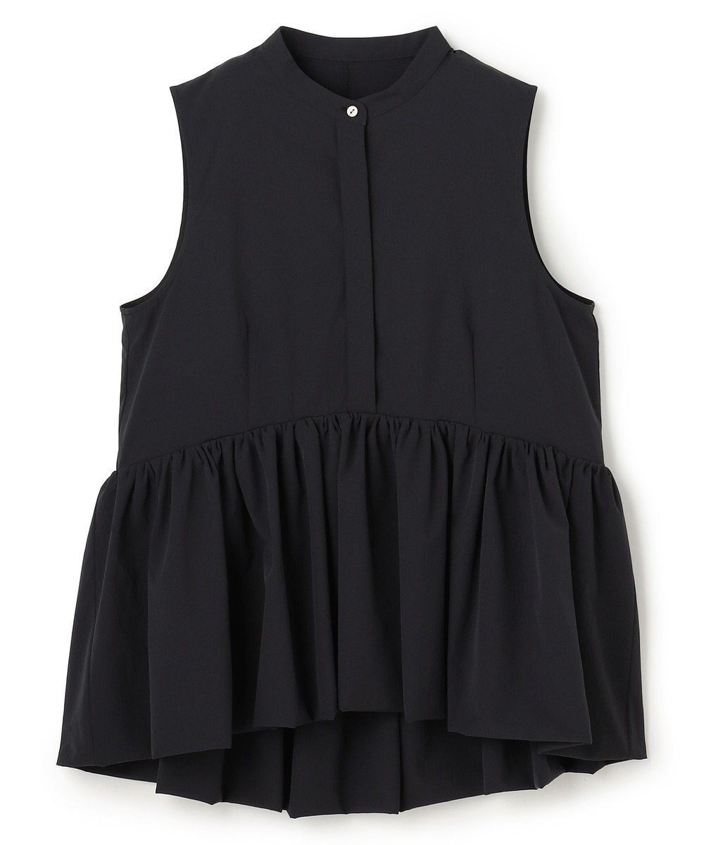 【アンクレイヴ/uncrave】のクールタッチカラータイプライター ペプラムブラウス インテリア・キッズ・メンズ・レディースファッション・服の通販 founy(ファニー) 　ファッション　Fashion　レディースファッション　Fashion for Women　トップス・カットソー　Cut & Sew Tops　シャツ・ブラウス・オフィスカジュアル　Elegant Blouses & Button-Ups　春　Spring　吸水　Absorbent, Quick-Dry　ジャケット　Jacket, Outerwear　タイプライター　Typewriter Fabric, Crisp Cotton　フォルム　Silhouette, Form　フレア　Flare, Flared　ペプラム　Peplum, Flared Hem　ワイド　Wide, Wide Fit　S/S・春夏　SS, Spring/Summer, Warm Season　夏　Summer　ブラック|ID: prp329100004837916 ipo3291000000036273225