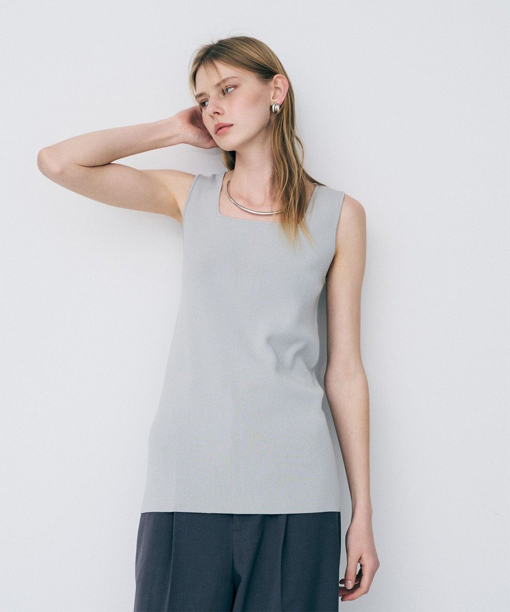 【アンクレイヴ/uncrave】の2WAYタンクトップ インテリア・キッズ・メンズ・レディースファッション・服の通販 founy(ファニー) 　ファッション　Fashion　レディースファッション　Fashion for Women　トップス・カットソー　Cut & Sew Tops　春　Spring　キャミソール　Camisole, Spaghetti Strap Top　スクエア　Square, Square Shape　ストレッチ　Stretch, Stretchy Fabric　スリット　Slit, Slit Detail　タンク　Tank Top, Sleeveless Top　フィット　Fit, Slim Fit　ボックス　Boxy, Box Shape　S/S・春夏　SS, Spring/Summer, Warm Season　夏　Summer　アイスグレー|ID: prp329100004837918 ipo3291000000035963060
