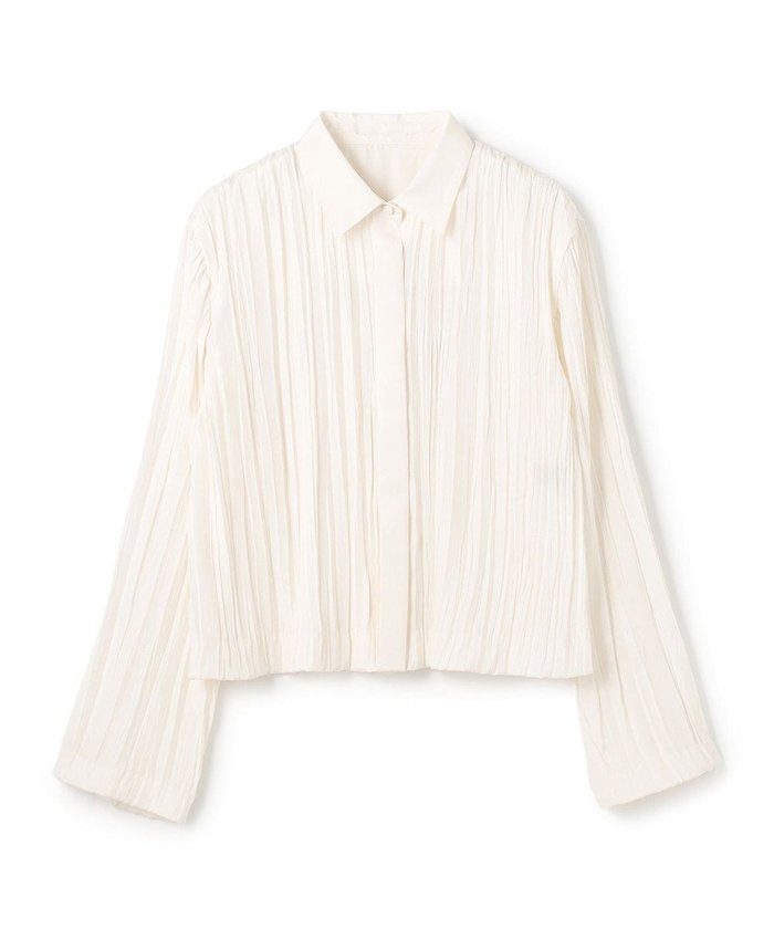 【アンクレイヴ/uncrave】のマシーンプリーツ シャツ インテリア・キッズ・メンズ・レディースファッション・服の通販 founy(ファニー) https://founy.com/ ファッション Fashion レディースファッション Fashion for Women トップス・カットソー Cut & Sew Tops シャツ・ブラウス・オフィスカジュアル Elegant Blouses & Button-Ups 春 Spring ギャザー Gathered, Ruffled サテン Satin, Glossy Fabric ショート Short, Short Length セットアップ Set-Up, Coordinated Outfit フラット Flat, Flat Shoes ブライト Bright, Shiny プリーツ Pleats, Pleated モダン Modern, Contemporary ランダム Random, Irregular S/S・春夏 SS, Spring/Summer, Warm Season おすすめ Recommended / Our Picks 夏 Summer |ID: prp329100004837926 ipo3291000000035249458