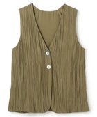 【アンクレイヴ/uncrave】のマシーンプリーツ ジレ カーキベージュ|ID: prp329100004837930 ipo3291000000035249484