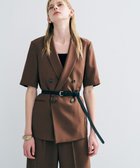 【アンクレイヴ/uncrave】のウォッシャブルドライサップ ハーフスリーブジャケット キャメル|ID: prp329100004837938 ipo3291000000035249536