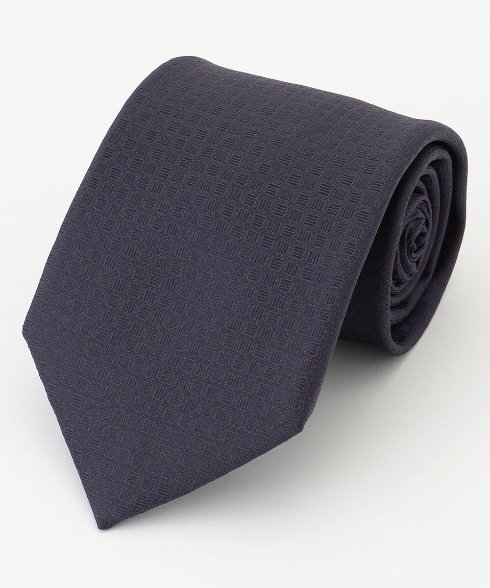 【カシヤマ/KASHIYAMA / MEN】のKASHIYAMAオリジナル【JAPAN MADE】ジオメトリックネクタイ インテリア・キッズ・メンズ・レディースファッション・服の通販 founy(ファニー) 　ファッション　Fashion　メンズファッション　Fashion for Men　イタリア　Italy　シルク　Silk, 100% Silk　スーツ　Suit, Formalwear　レッド|ID: prp329100004838795 ipo3291000000035260655