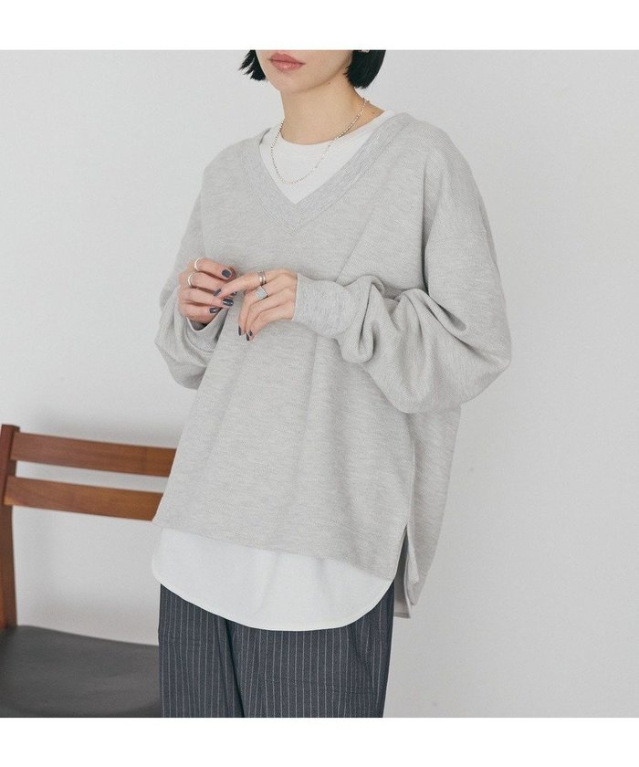 【アメリカンホリック/AMERICAN HOLIC】のVネックスムース起毛プルオーバー インテリア・キッズ・メンズ・レディースファッション・服の通販 founy(ファニー) https://founy.com/ ファッション Fashion レディースファッション Fashion for Women トップス・カットソー Cut & Sew Tops レディースパーカー・カジュアルフーディー Casual Hoodies & Sweatshirts カジュアルプルオーバー・ニットトップス Pullovers & Knit Tops / Casual Pullovers スウェット・クルーネックトップス Sweatshirts & Crewnecks / Relaxed Fit Sweat Tops Vネックトップス V-Neck Tops / V-Cut Neckline Shirts アメリカン American Style 春 Spring スウェット / スエット Sweatshirt, Sweatwear スタイリッシュ Stylish, Fashionable フォルム Silhouette, Form ベーシック Basic, Essential ポケット Pocket, Pocket Detail ロング Long, Long-Length S/S・春夏 SS, Spring/Summer, Warm Season おすすめ Recommended / Our Picks 夏 Summer |ID: prp329100004838812 ipo3291000000035517162