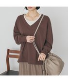 【アメリカンホリック/AMERICAN HOLIC】のVネックスムース起毛プルオーバー Brown|ID: prp329100004838812 ipo3291000000035517168