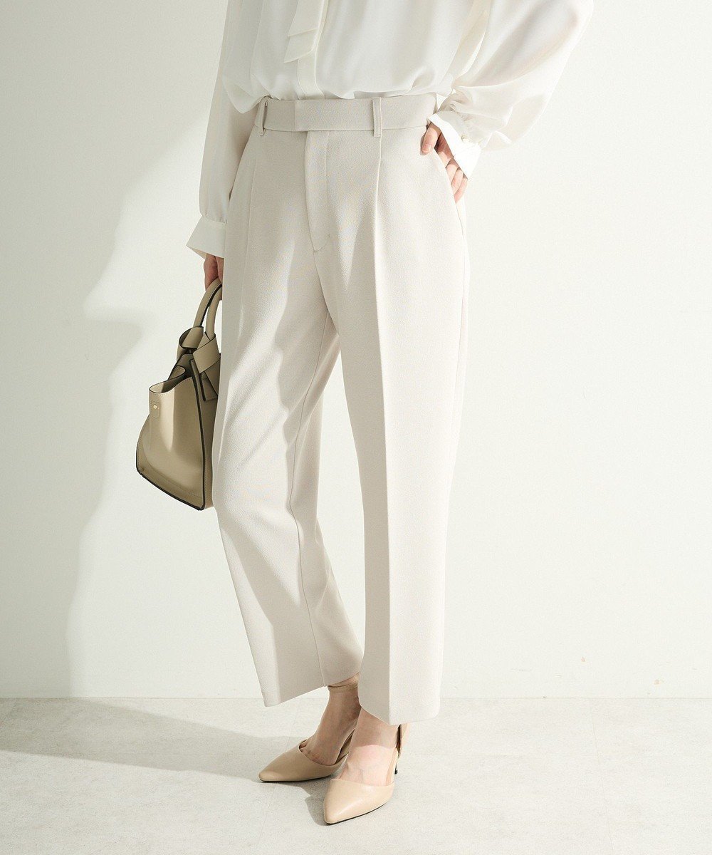 【グリーンパークス/Green Parks】のO.きれいシルエットテーパードパンツ インテリア・キッズ・メンズ・レディースファッション・服の通販 founy(ファニー) 　ファッション　Fashion　レディースファッション　Fashion for Women　パンツ　Pants & Trousers　おすすめ　Recommended / Our Picks　オケージョン　Occasion Wear　ストレッチ　Stretch, Stretchy Fabric　センター　Center, Center Line　ツイル　Twist, Twisted Detail　フィット　Fit, Slim Fit　フロント　Front, Front Design　ポケット　Pocket, Pocket Detail　ワイド　Wide, Wide Fit　夏　Summer　春　Spring　S/S・春夏　SS, Spring/Summer, Warm Season　Ecru|ID: prp329100004838819 ipo3291000000035574250