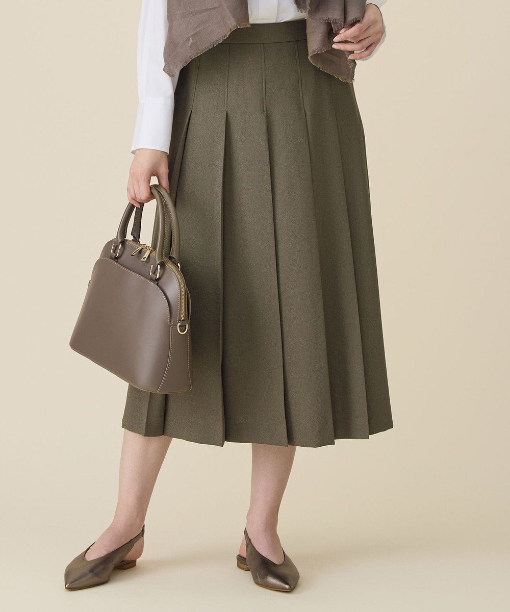 【自由区/JIYU-KU】の【セットアップ対応】リネンライクシンセティックタック スカート インテリア・キッズ・メンズ・レディースファッション・服の通販 founy(ファニー) ファッション Fashion レディースファッション Fashion for Women セットアップ Matching Sets スカート・ミニ/ミディ/マキシ Skirts / Mini, Midi & Maxi Skirts 春 Spring カットソー Cut and Sewn Top ショート Short, Short Length ジャケット Jacket, Outerwear ストレッチ Stretch, Stretchy Fabric ストレート Straight, Straight Cut セットアップ Set-Up, Coordinated Outfit ノースリーブ Sleeveless, No-Sleeve プリーツ Pleats, Pleated ワイド Wide, Wide Fit S/S・春夏 SS, Spring/Summer, Warm Season 夏 Summer エレガント 上品 Elegant ビジネス 仕事 通勤 Business / Work / Commuting カーキ|ID: prp329100004838826 ipo3291000000035260777