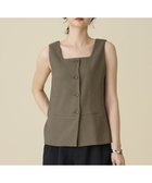 【自由区/JIYU-KU】の【セットアップ対応】リネンライクシンセティックノースリーブ ブラウス カーキ|ID: prp329100004838827 ipo3291000000035517221