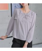 【ティアクラッセ/Tiaclasse】のリボン風ブラウス サックスグレー|ID: prp329100004838844 ipo3291000000035517275