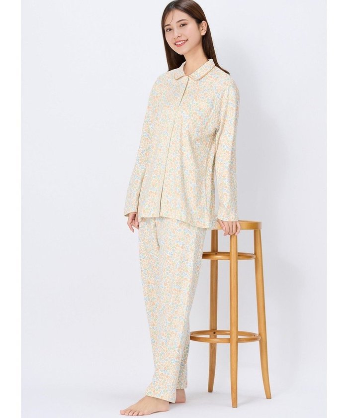 【ウィング/Wing】のパジャマ 綿100%(本体) スムース素材 長袖 長ズボン レディース EP7046 ウイング/ワコール インテリア・キッズ・メンズ・レディースファッション・服の通販 founy(ファニー) https://founy.com/ ファッション Fashion レディースファッション Fashion for Women トップス・カットソー Cut & Sew Tops センター Center, Center Line なめらか Smooth, Silky Texture 長袖 Long Sleeve, Full Sleeve パジャマ Pajamas, Sleepwear プリント Print, Printed Pattern ボトム Bottoms, Lower Wear |ID: prp329100004838872 ipo3291000000035260935