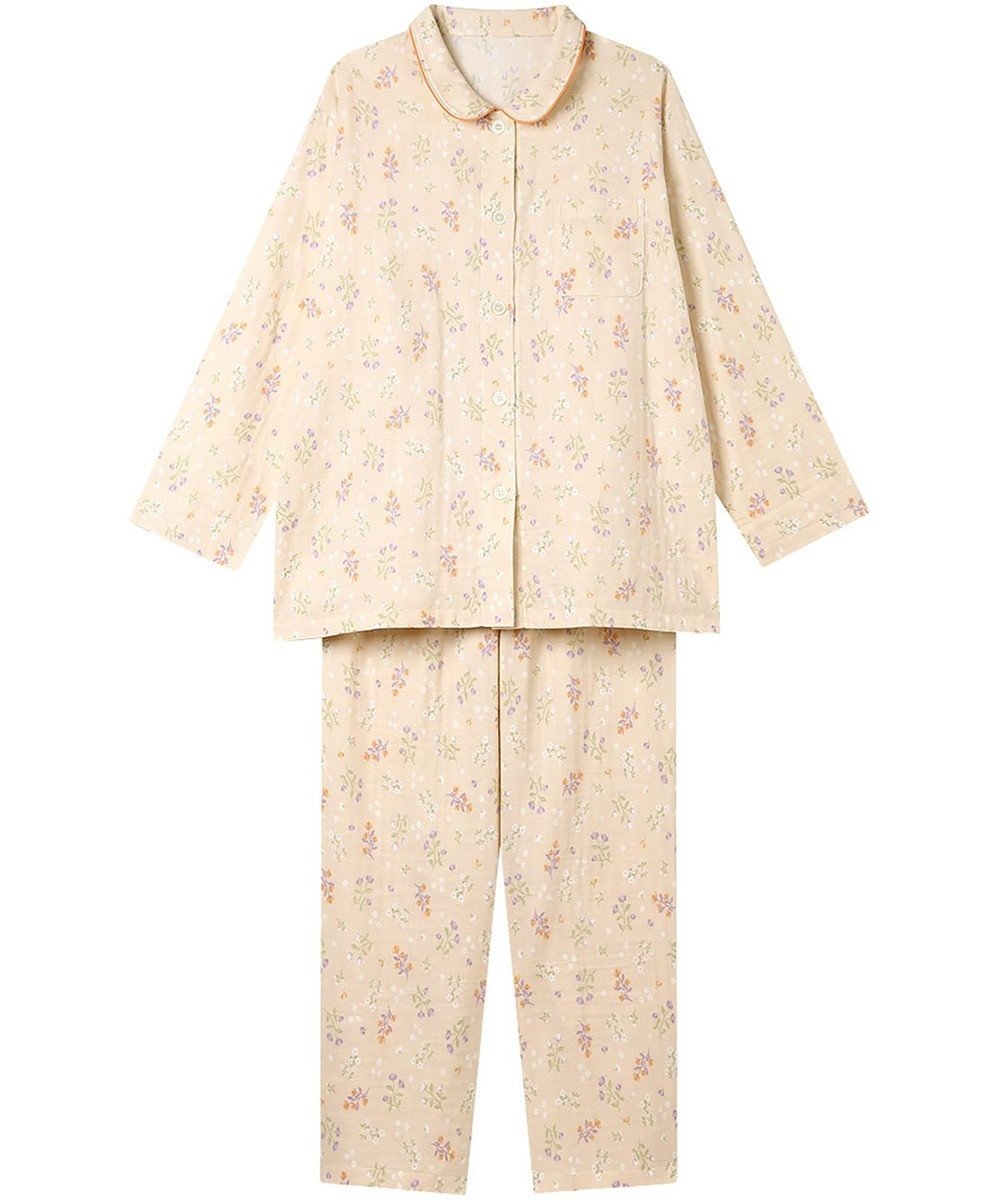 【ウィング/Wing】のパジャマ 綿100%(本体) 二重ガーゼ 長袖 長ズボン レディース EP7047 ウイング/ワコール インテリア・キッズ・メンズ・レディースファッション・服の通販 founy(ファニー) ファッション Fashion レディースファッション Fashion for Women トップス・カットソー Cut & Sew Tops センター Center, Center Line 長袖 Long Sleeve, Full Sleeve パジャマ Pajamas, Sleepwear プリント Print, Printed Pattern ボトム Bottoms, Lower Wear クリーム|ID: prp329100004838873 ipo3291000000035260939