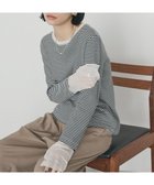 【アメリカンホリック/AMERICAN HOLIC】の袖チュールレイヤードプルオーバー Border|ID: prp329100004838877 ipo3291000000035329084