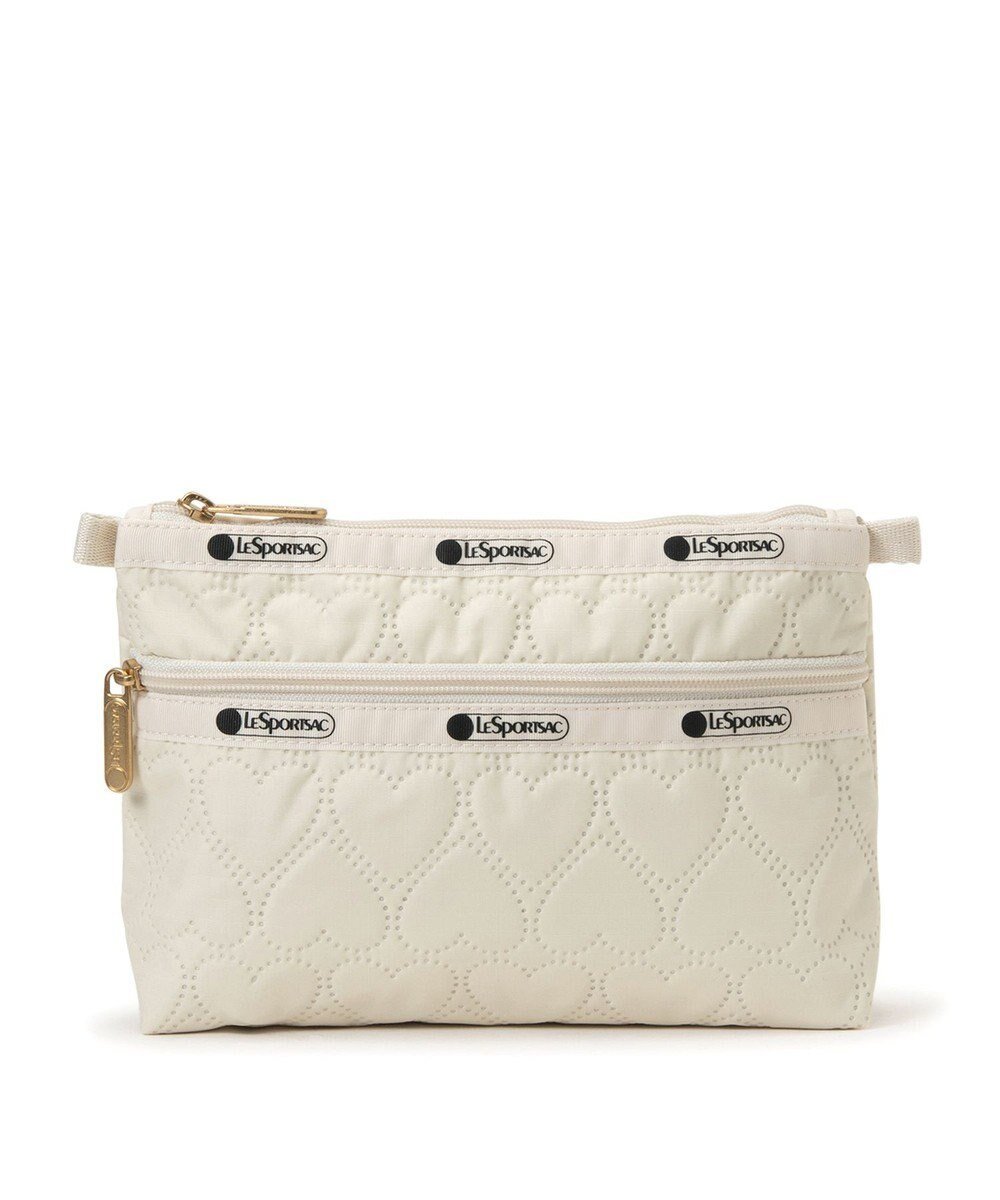 【レスポートサック/LeSportsac】のCOSMETIC CLUTCH/エクリュハートデボス 人気、トレンドファッション・服の通販 founy(ファニー) 　ファッション　Fashion　レディースファッション　Fashion for Women　バッグ　Bags　ミニ財布・二つ折り財布　Wallets & Card Cases　ポーチ&ミニバッグ　Pouches & Mini Bags　おすすめ　Recommended / Our Picks　クラッチ　Clutch, Clutch Bag　ポケット　Pocket, Pocket Detail　ポーチ　Pouch, Small Case　エレガント 上品　Elegant　旅行　Travel　財布　Wallet, Purse　 other-1|ID: prp329100004838920 ipo3291000000036119028