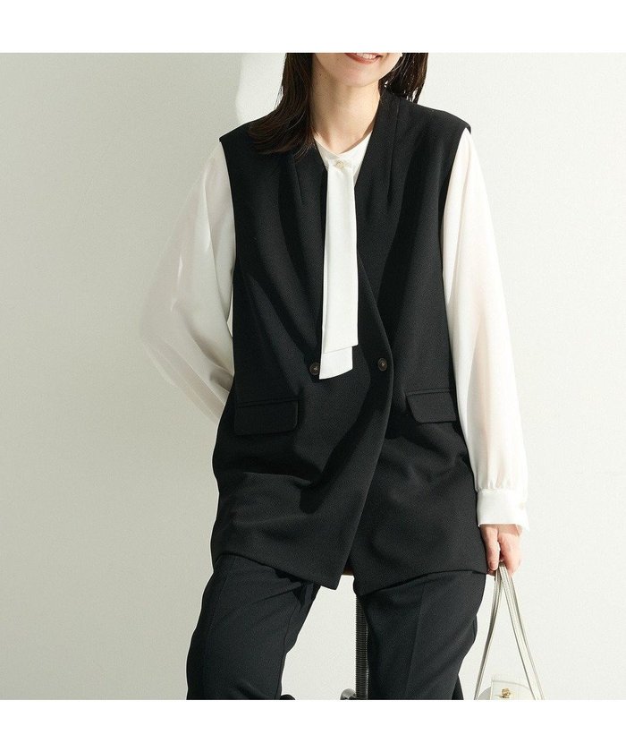 【グリーンパークス/Green Parks】のO.洗えてストレッチ Wボタンベスト インテリア・キッズ・メンズ・レディースファッション・服の通販 founy(ファニー) https://founy.com/ ファッション Fashion レディースファッション Fashion for Women アウター Coat / Outerwear Collection トップス・カットソー Cut & Sew Tops ベスト&ジレ / 重ね着スタイル Vests & Gilets おすすめ Recommended / Our Picks シンプル Simple, Minimal ストレッチ Stretch, Stretchy Fabric セレモニー Ceremony ベスト Vest, Waistcoat ポケット Pocket, Pocket Detail 夏 Summer 春 Spring S/S・春夏 SS, Spring/Summer, Warm Season 洗える Machine Washable |ID: prp329100004838930 ipo3291000000035261094